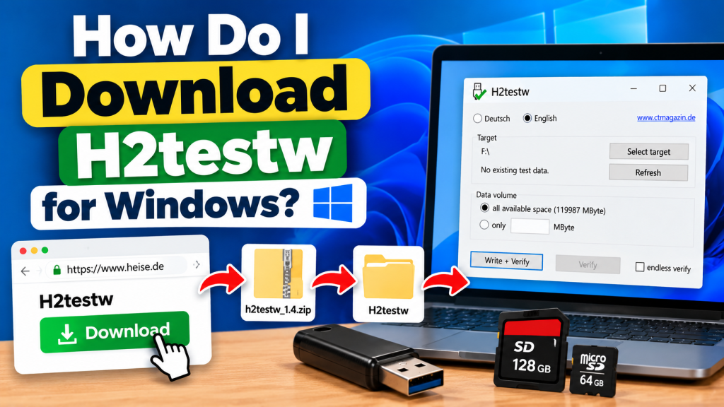 How do I download H2testw for Windows?