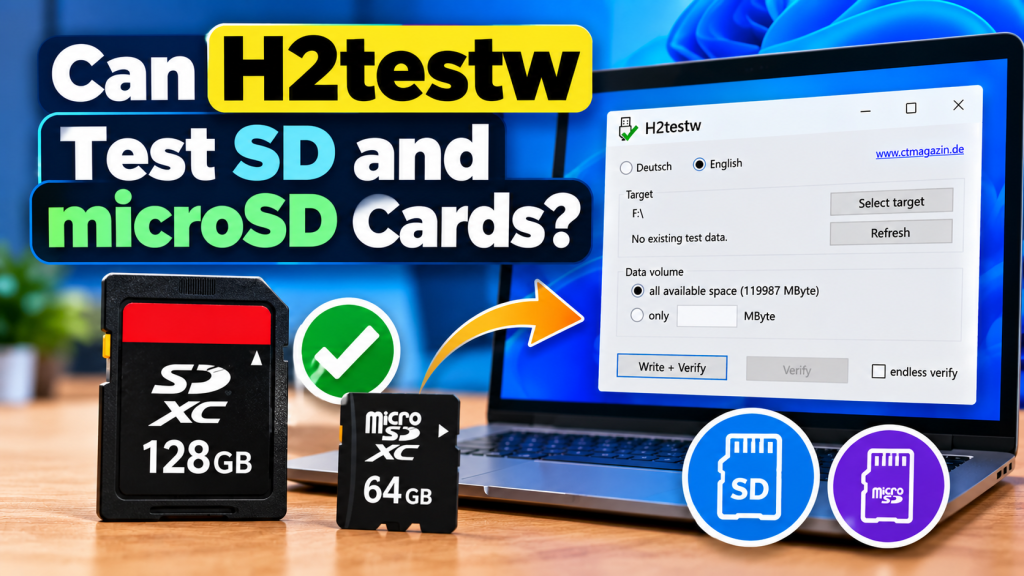 Can H2testw test SD and microSD cards?